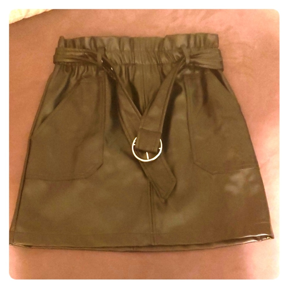 Black Leather Mini Skirt